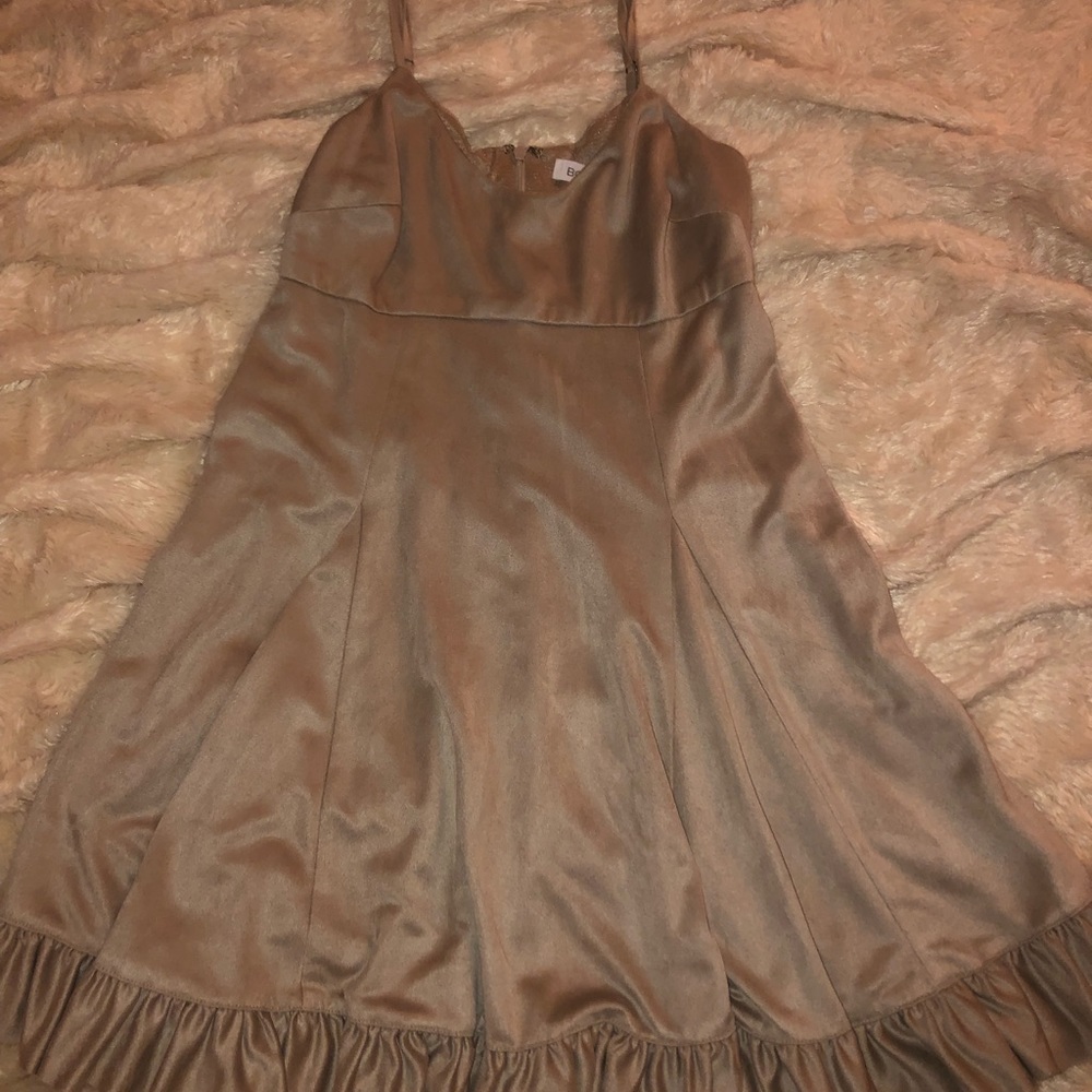 BCBGeneration faux suede mini tan dress